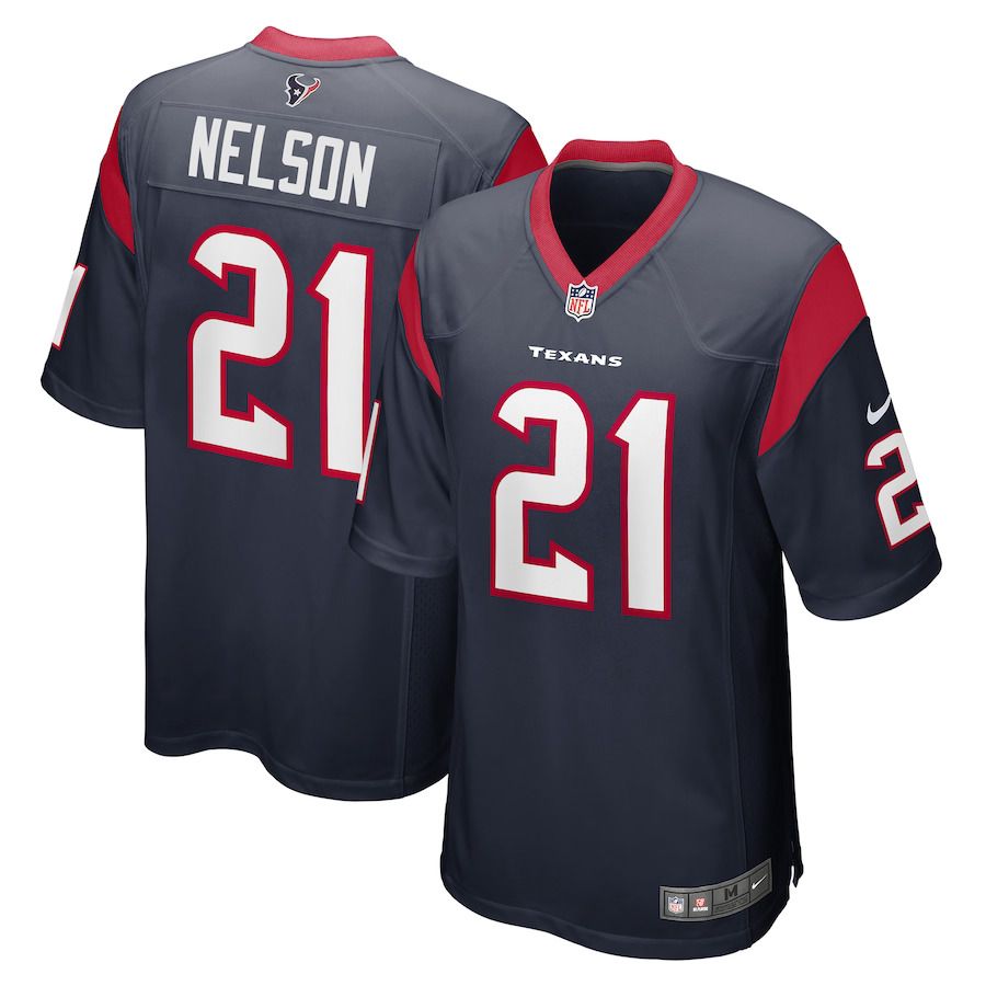 Men Houston Texans #21 Steven Nelson Nike Navy Game Player NFL Jersey